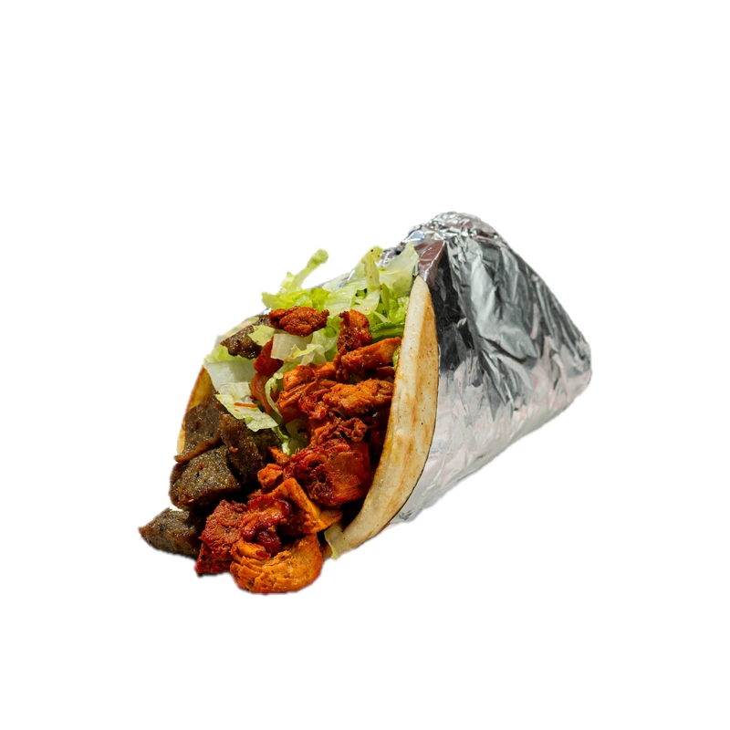 Mixed chicken and lamb gyro