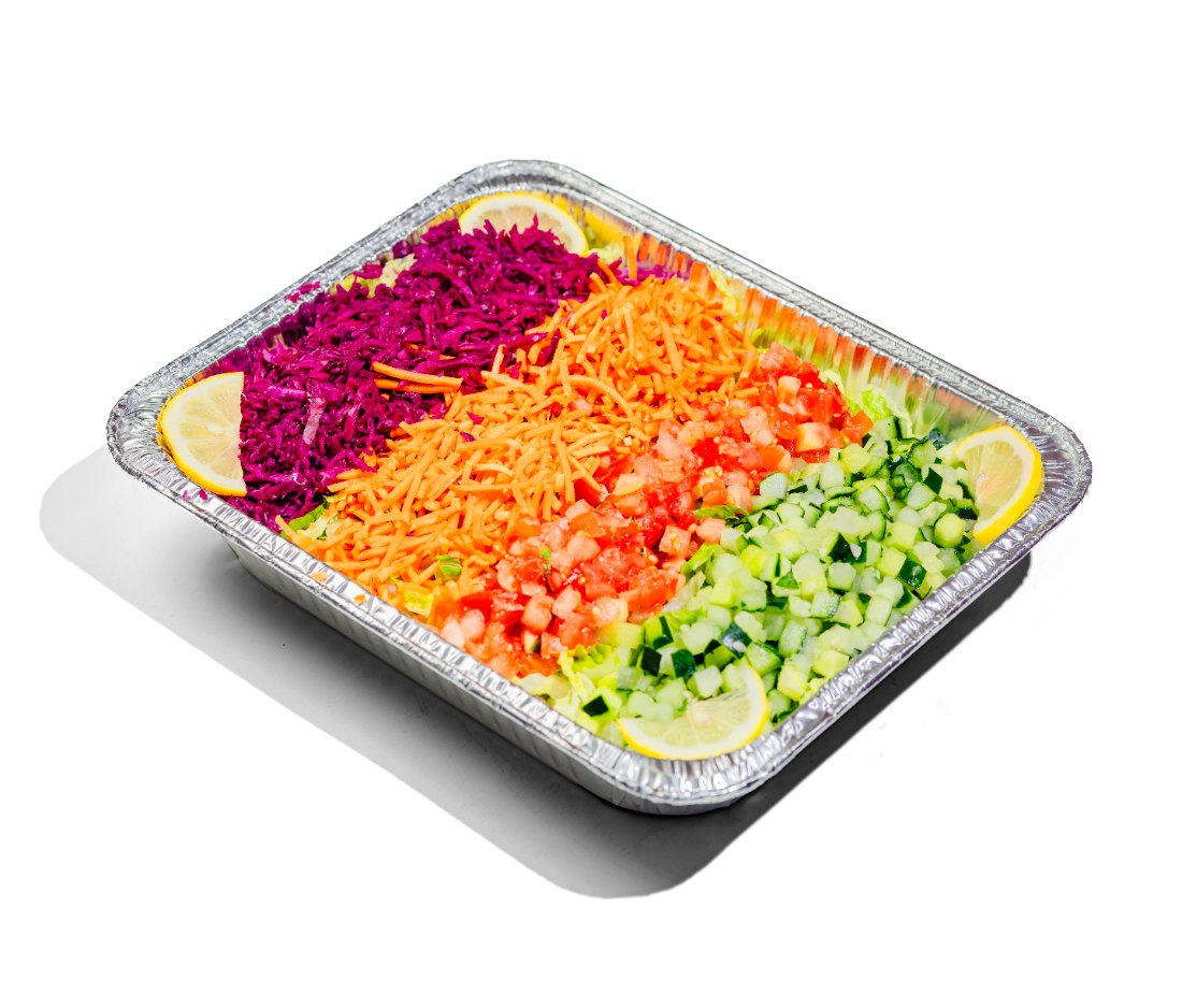 Tray of chopped salad